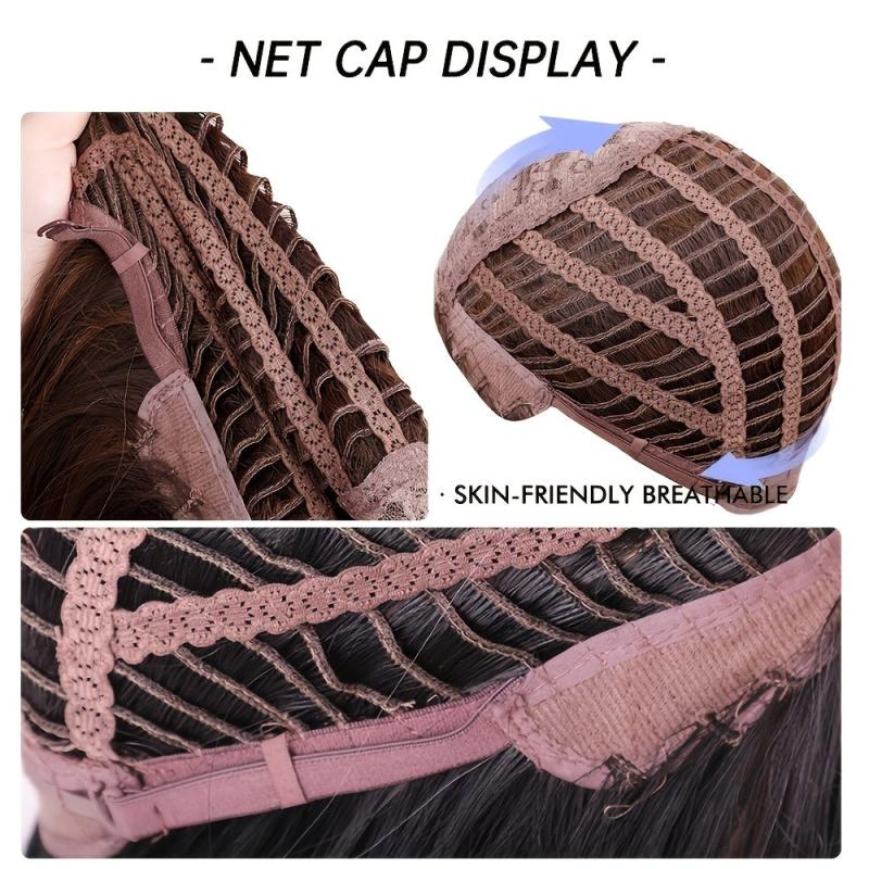 Pixie Cut Wigs Ombre Brown Straight Hair Wigs For Women Synthetic Hair
