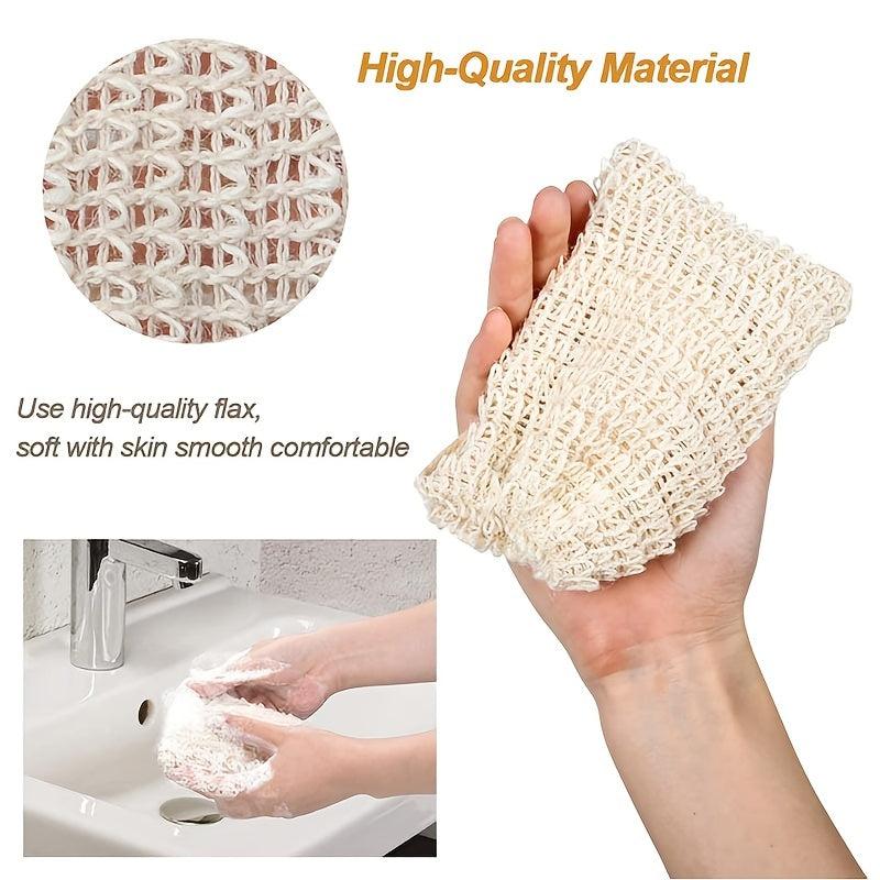 5 Pcs Natural Sisal Soap Saver Bag for Exfoliating and Drying Soap Bars