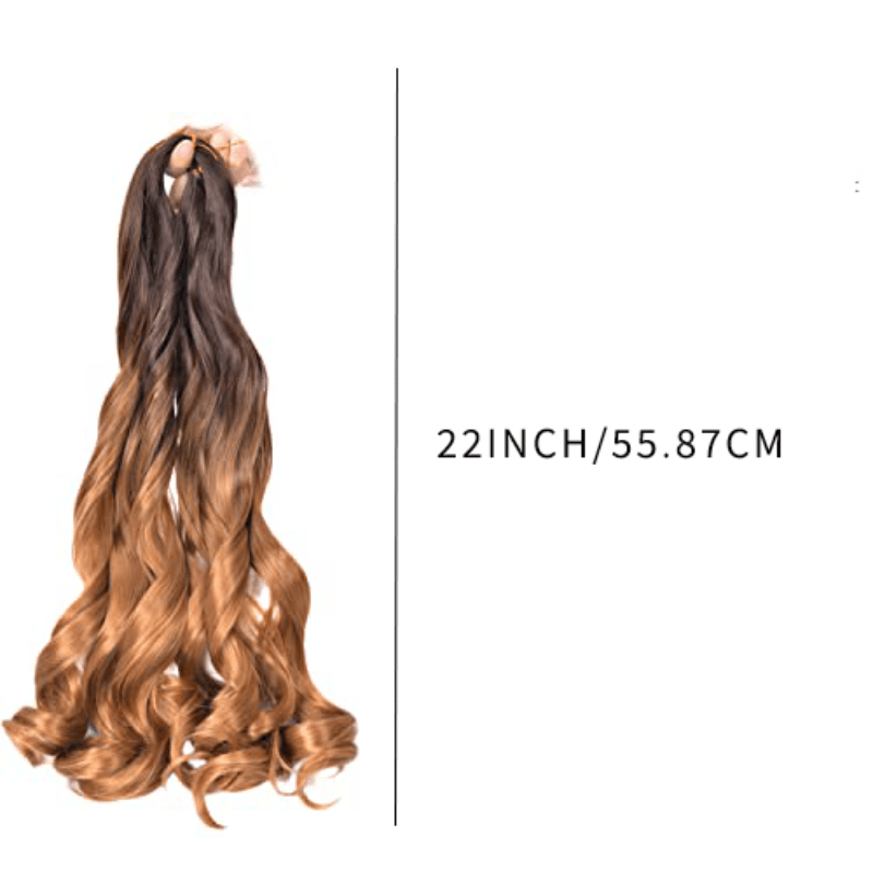 French Curly Hair Braid 55-88cm Loose Wave Elastic Braid 75g Bag