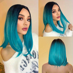Ombre Wigs 35 56 Cm Long Roots Synthetic Wigs Women's Wigs WL1063