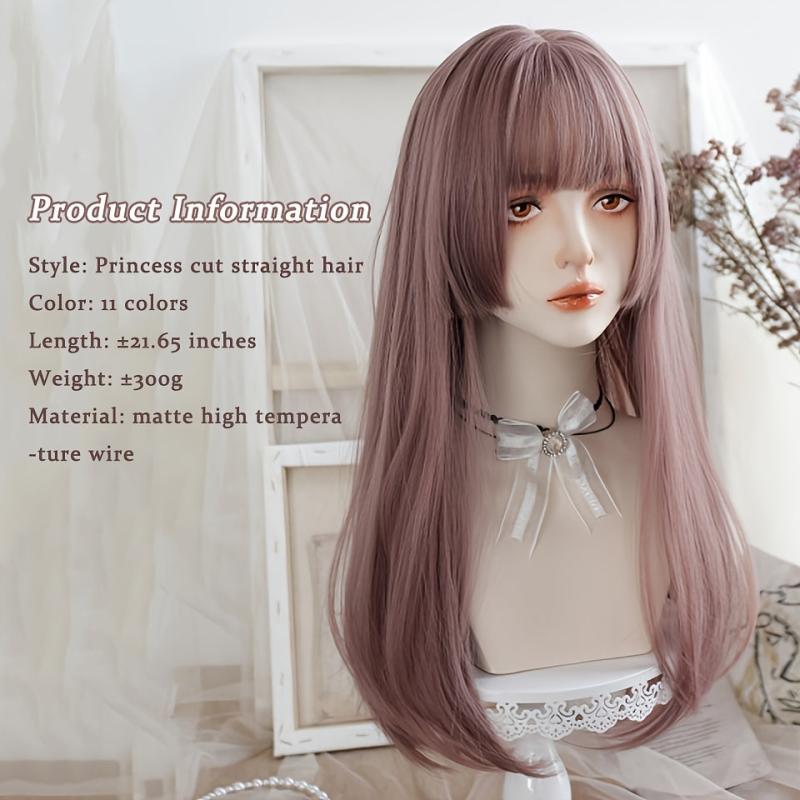 Long Straight Lolita Wig Natural Multi-Color Hair