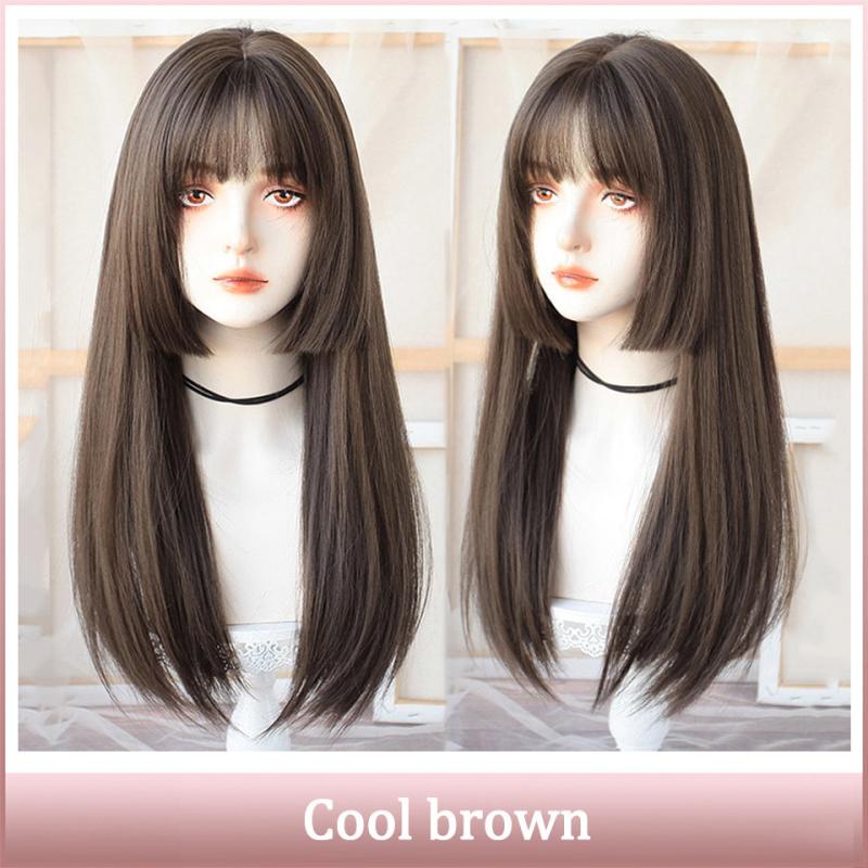 Long Straight Lolita Wig Natural Multi-Color Hair