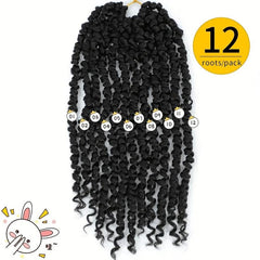 8 Pack Pre-Twisted Short Passion Twist Hair Extensions, 25cm