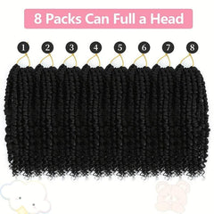 8 Pack Pre-Twisted Short Passion Twist Hair Extensions, 25cm