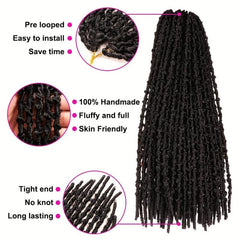6pack 45 Butterfly Locs Crochet Hair Extensions