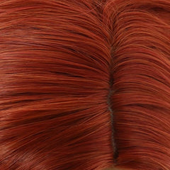 Orange Wavy Wig Synthetic Wigs For Women + Wig Cap Heat Resistant