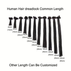 10 Strands Human Hair Dreadlock Extensions 0 Diameter Full Hand Permanent