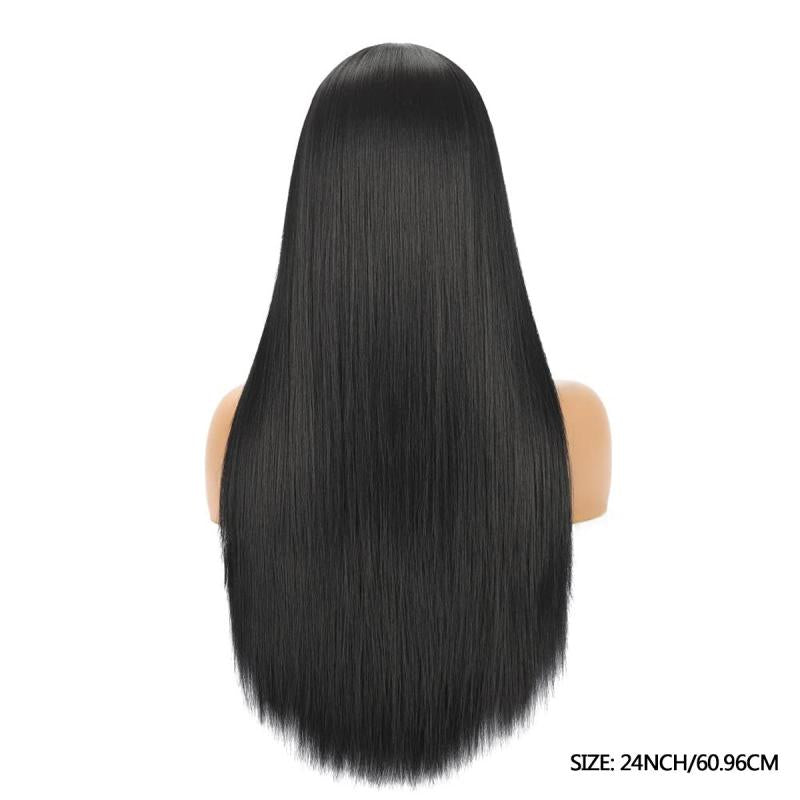 Silky Soft Human Hair Wig with Bangs for Women Girls