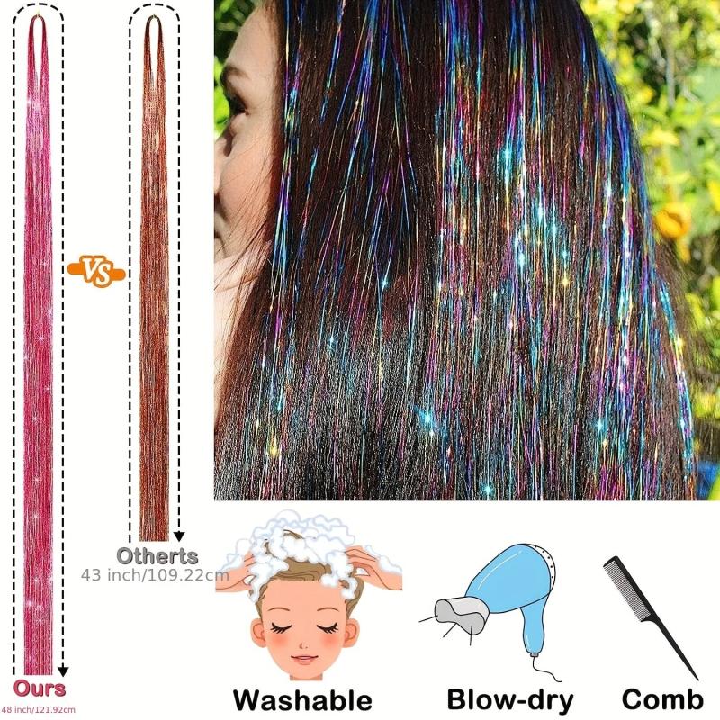 Hair Tinsel Kit 18 Colors 4320 Strands Tinsel Hair Extensions