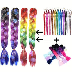 Colorful Jumbo Braiding Hair Extensions Synthetic Fiber
