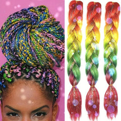 Colorful Jumbo Braiding Hair Extensions Synthetic Fiber