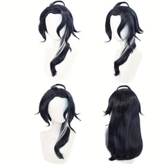 Dark Wavy Synthetic Cosplay Wig For Halloween