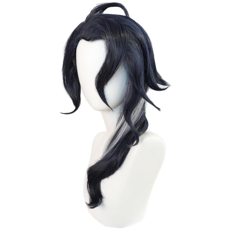 Dark Wavy Synthetic Cosplay Wig For Halloween