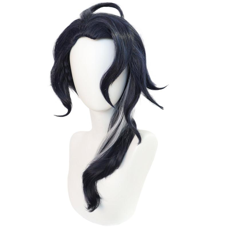 Dark Wavy Synthetic Cosplay Wig For Halloween