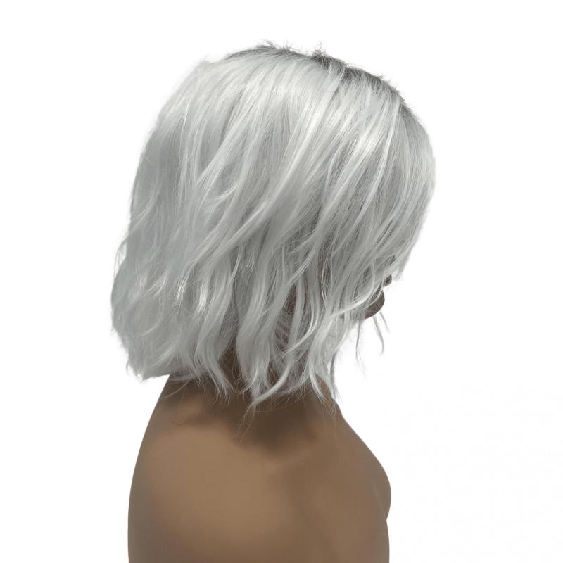 Natural Looking Short Wavy Synthetic Wig with Bangs