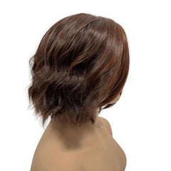 Natural Looking Short Wavy Synthetic Wig with Bangs