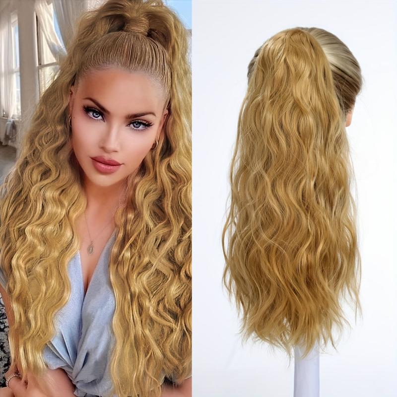 Corn Wave Ponytail Extension Claw Clip 45 72 Cm Synthetic Hair