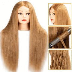 Mannequin Head 85 Real Human Hair Dolls Hairstyles Pro Styling Hairdressing