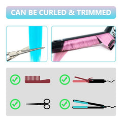 10 pcs Unicorn Clip In Hair Extensions Pink Light for Women Girls Cosplay
