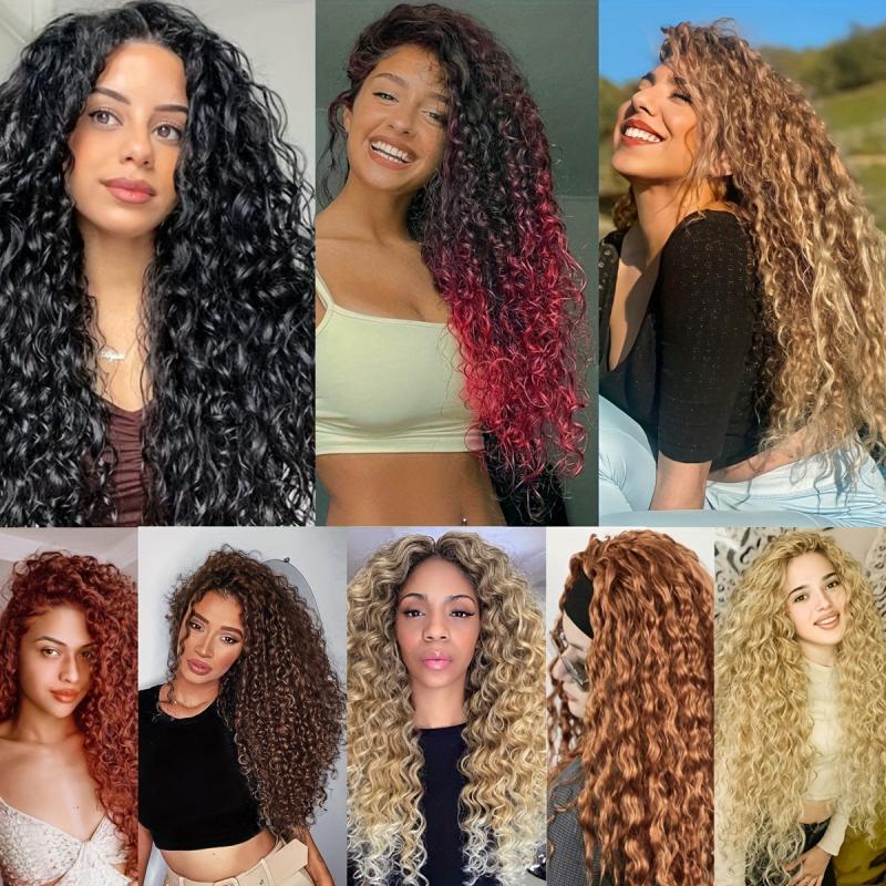 55 88 Cm Ocean Wave Crochet Hair 90g Wave Deep Twist Braiding Hair