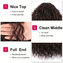 Wavy Ponytail Extensions Synthetic Fiber Drawstring Curly Ponytail Extensions