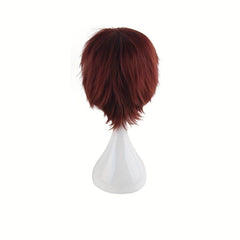 Men's Short Curly Bob Wig with Bangs Heat Resistant