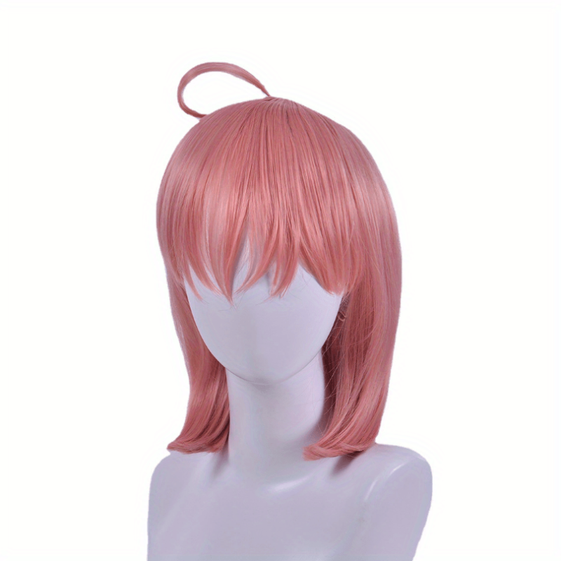 Rainbow Short Straight Wig Synthetic Wig With Bangs Heat Resistant