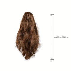 Long Curly Wavy Claw Ponytail Synthetic Clip In Hair Extensions