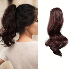 Long Curly Wavy Claw Ponytail Synthetic Clip In Hair Extensions