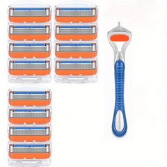 Manual Razor Set 1 Handle With 12 24 Refills Stainless Steel Shave Razors
