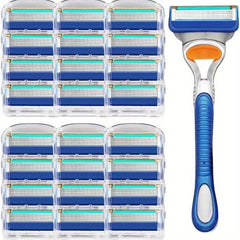 Manual Razor Set 1 Handle With 12 24 Refills Stainless Steel Shave Razors