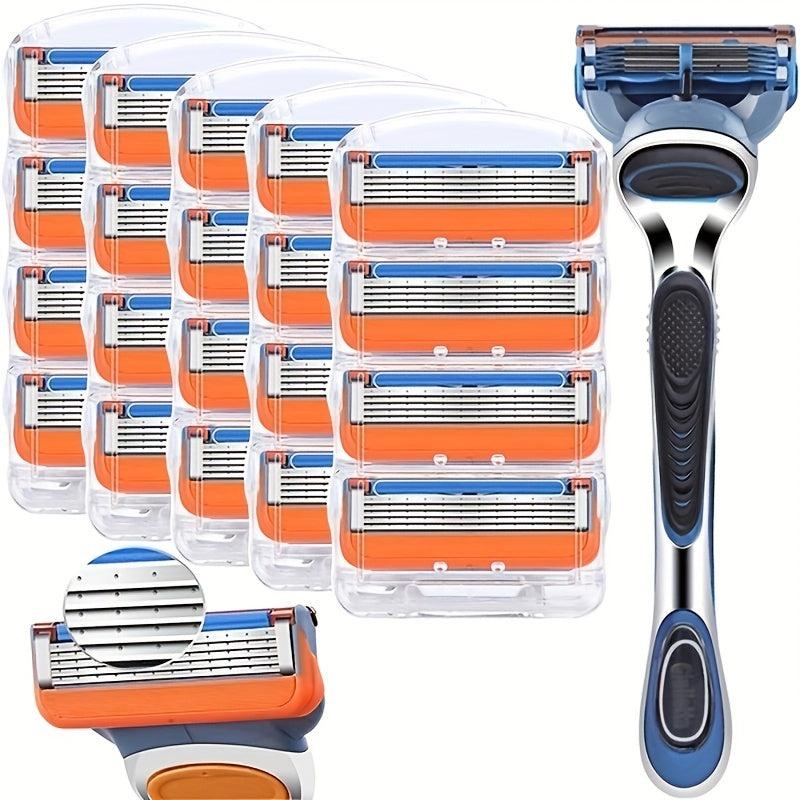 Manual Razor Set 1 Handle With 12 24 Refills Stainless Steel Shave Razors