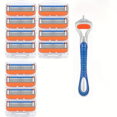 Manual Razor Set 1 Handle With 12 24 Refills Stainless Steel Shave Razors