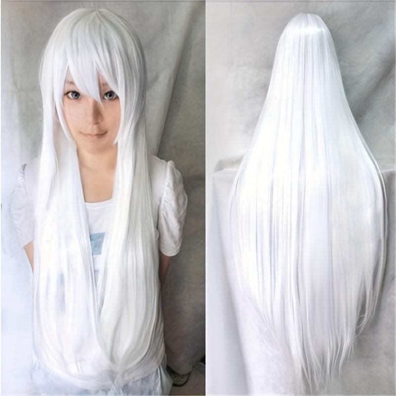 Colorful Straight Wig With Bangs Heat Resistant Costume Wig