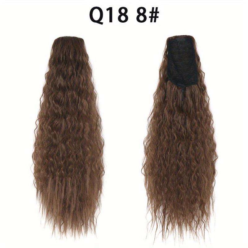 55 88 Cm Long Corn Wave Ponytail Extensions Synthetic Hairpiece Natural Looking