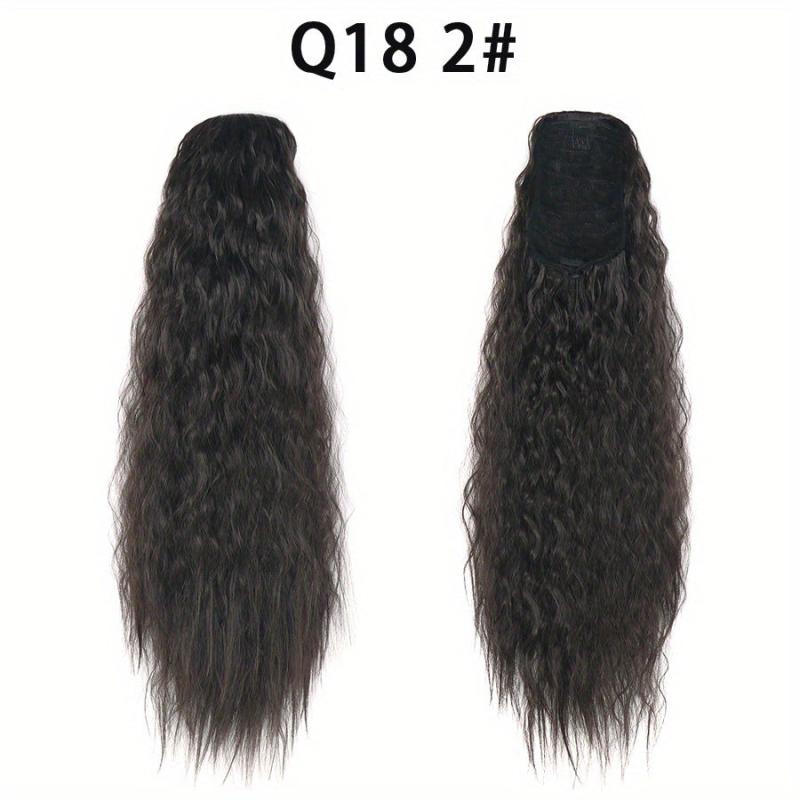 55 88 Cm Long Corn Wave Ponytail Extensions Synthetic Hairpiece Natural Looking