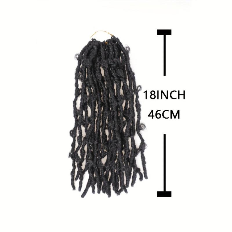 Synthetic Distressed Butterfly Locs Crochet Hair Pre Twisted Bob Locs