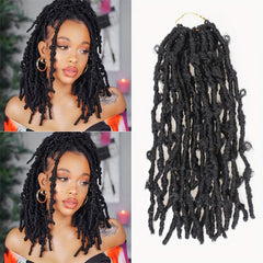 Synthetic Distressed Butterfly Locs Crochet Hair Pre Twisted Bob Locs