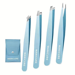 Portable Eyebrow Shaping Tool Set Stainless Steel Tweezers & Eyebrow Clip