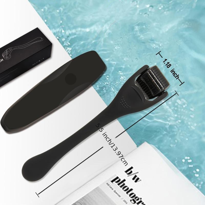 Titanium Micro Needle Beard Roller with Travel Case for Microneedling