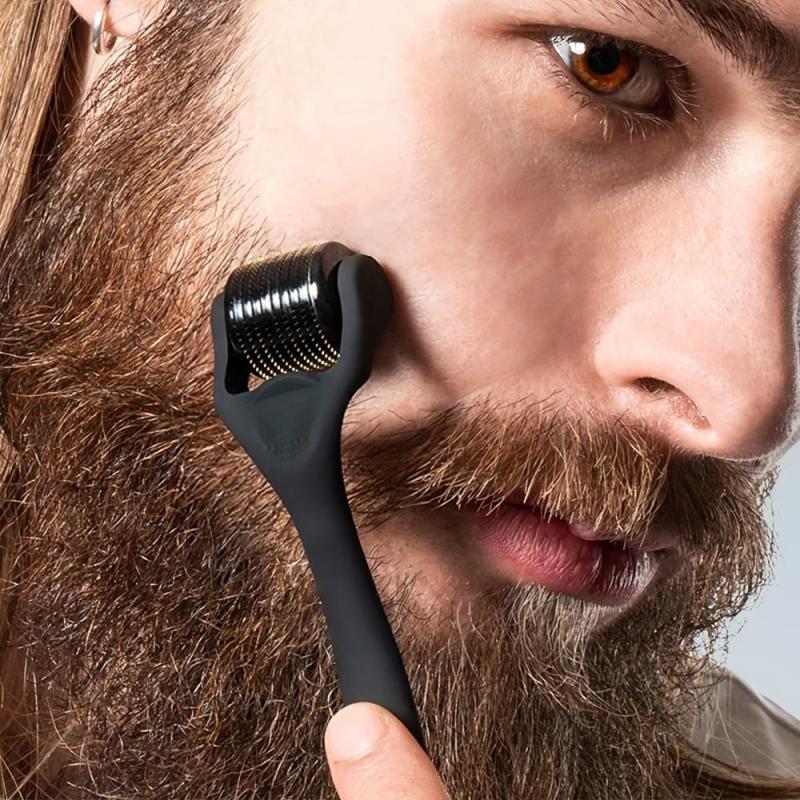 Titanium Micro Needle Beard Roller with Travel Case for Microneedling