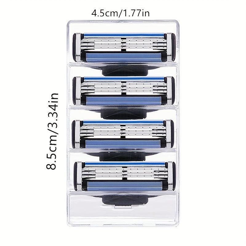 Men's 4-Blade Razor Manual Beard Scrapper Set