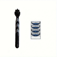 Men's 4-Blade Razor Manual Beard Scrapper Set