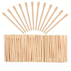 100PCS Wooden Wax Sticks Hair Removal Spatula Beauty Tool