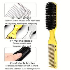 Dual-Ended Beard Comb Coarse Teeth for Balms & Oils