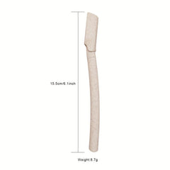 3pcs Eco Friendly Dermaplaning Tool Set Wheat Straw Razors for Men & Women