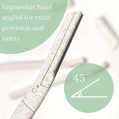 3pcs Eco Friendly Dermaplaning Tool Set Wheat Straw Razors for Men & Women