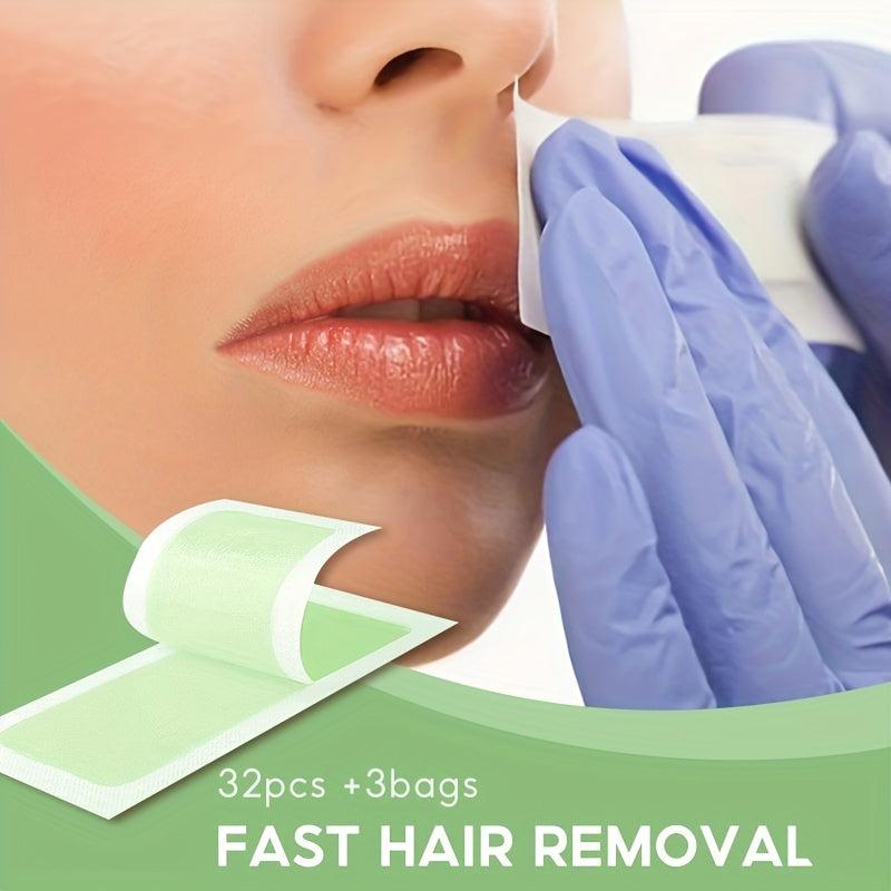 Facial Wax Strips for Women 32 Sheets Easy Hair Removal