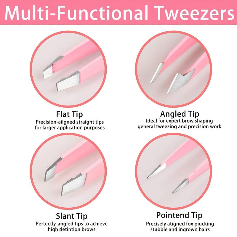 Stainless Steel Precision Tweezers for Hair Removal