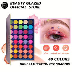 Highly Pigmented 40 Shades Eyeshadow Palette Waterproof Long Lasting Makeup